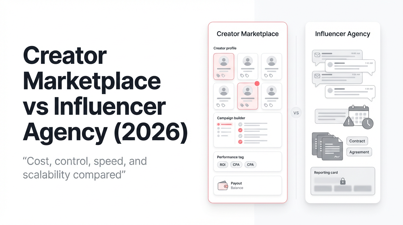 Creator Marketplace vs Influencer Agency: Which Wins in 2026?